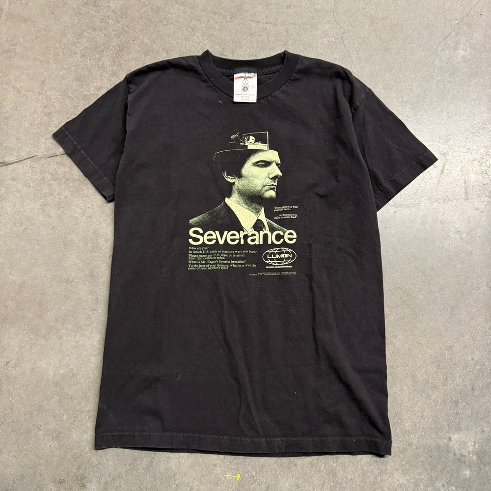 Severance Apple TV Lumon Industries Graphic T-Shirt Black Medium Union Made